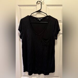 Cable & Gauge Black V-Neck Pocket Tee